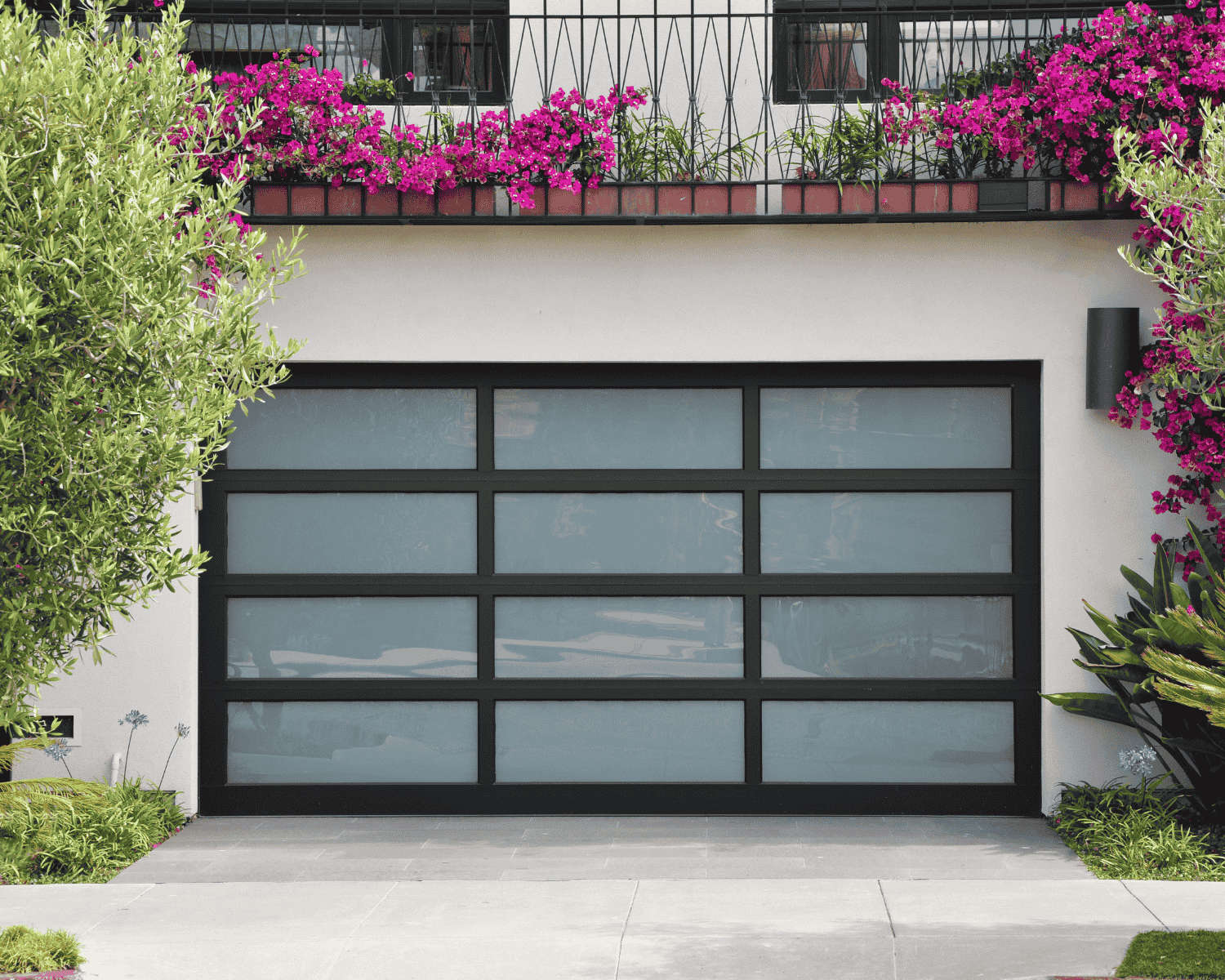 A garage door that was recently replaced by Garage Up's professional technicians.