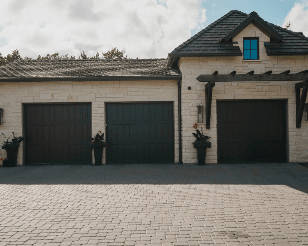 Garage doors that were recently renovated by Garage Up.