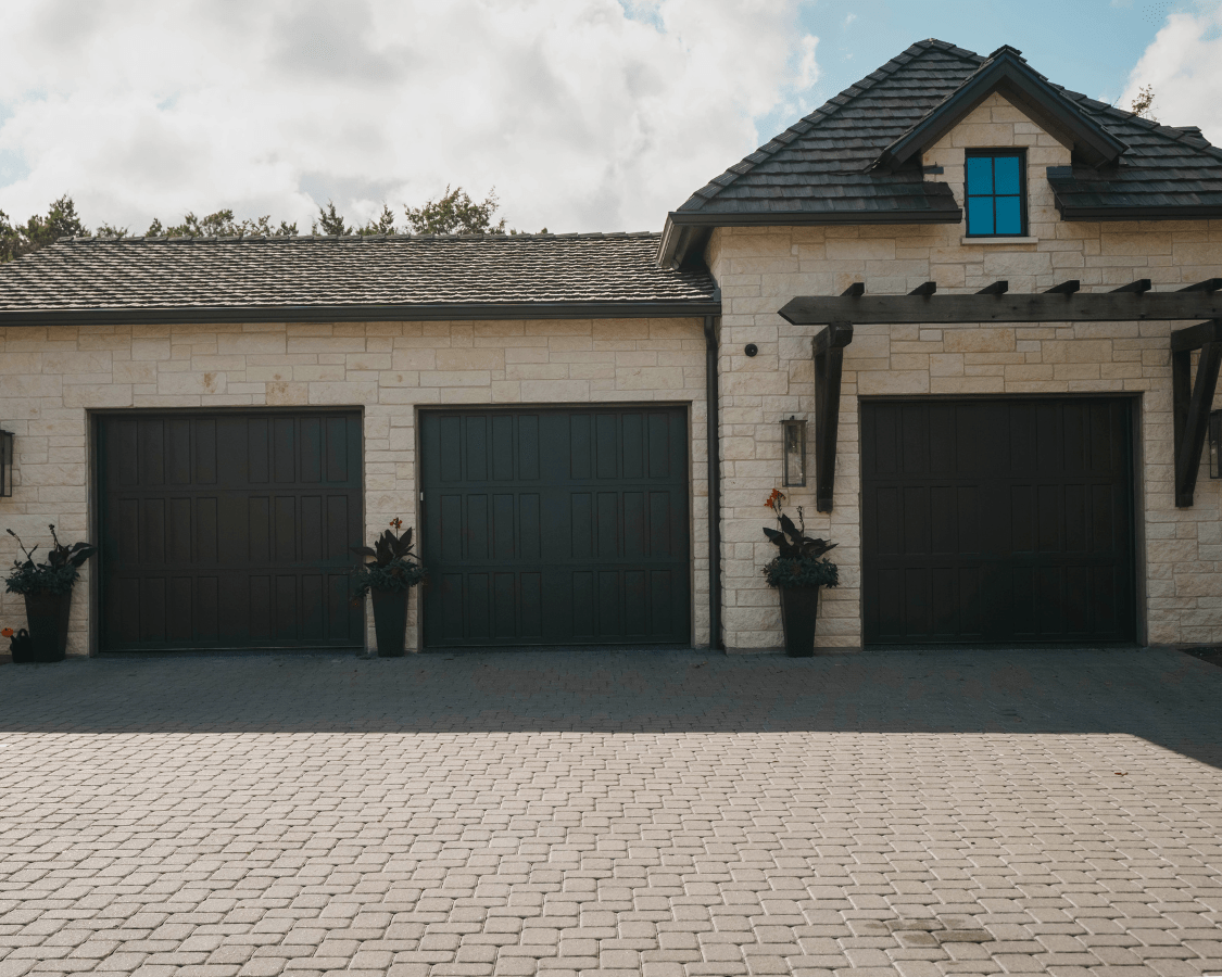 Garage doors that were recently renovated by Garage Up.