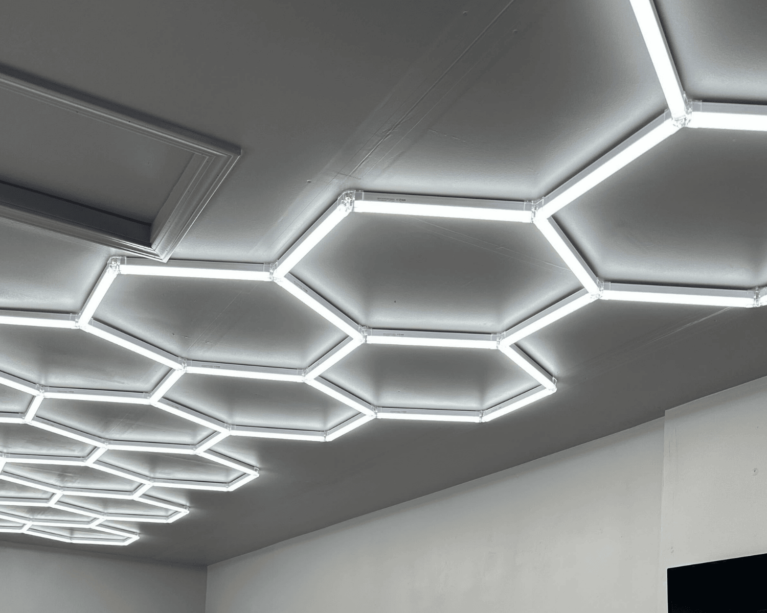 Hex garage lighting.